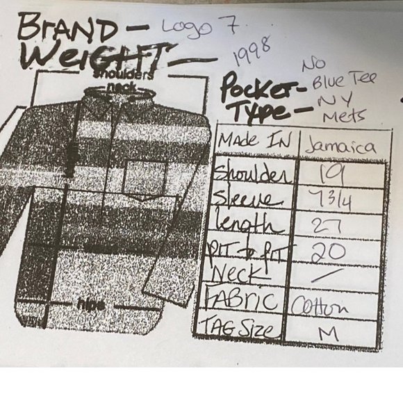 New York Mets baseball 1998 Logo Seven  Medium T shirt - Picture 6 of 8